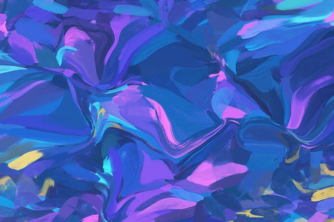 Color Burst Abstraction X Black Ornate Wood Framed Art Print with Double Matting by Orlov, Irena