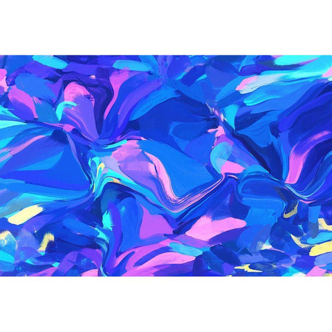 Color Burst Abstraction XI Black Modern Wood Framed Art Print with Double Matting by Orlov, Irena