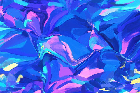 Color Burst Abstraction XI White Modern Wood Framed Art Print with Double Matting by Orlov, Irena