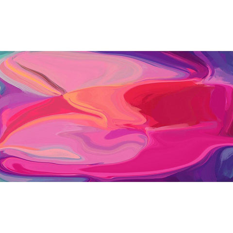 Color Burst Abstraction XIV Gold Ornate Wood Framed Art Print with Double Matting by Orlov, Irena