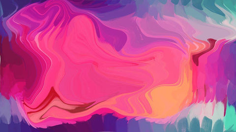 Color Burst Abstraction XV White Modern Wood Framed Art Print with Double Matting by Orlov, Irena