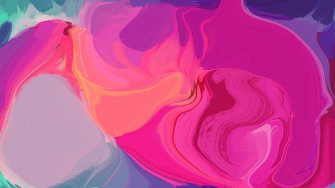 Color Burst Abstraction XVI White Modern Wood Framed Art Print with Double Matting by Orlov, Irena