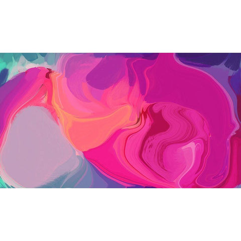 Color Burst Abstraction XVI White Modern Wood Framed Art Print by Orlov, Irena