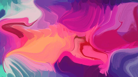 Color Burst Abstraction XVII White Modern Wood Framed Art Print with Double Matting by Orlov, Irena