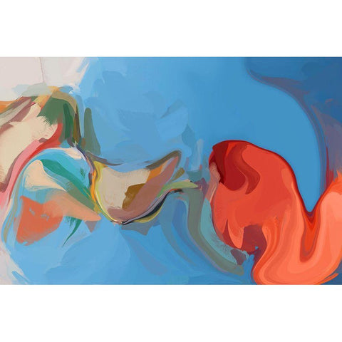 Color Burst Abstraction XIX Gold Ornate Wood Framed Art Print with Double Matting by Orlov, Irena