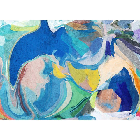 Color Burst Abstraction XXII Gold Ornate Wood Framed Art Print with Double Matting by Orlov, Irena