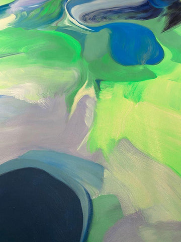 Neutral Flow II Black Ornate Wood Framed Art Print with Double Matting by Orlov, Irena