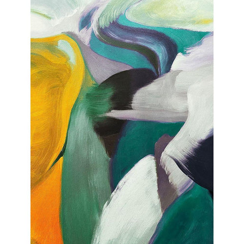 Neutral Flow III Black Modern Wood Framed Art Print by Orlov, Irena