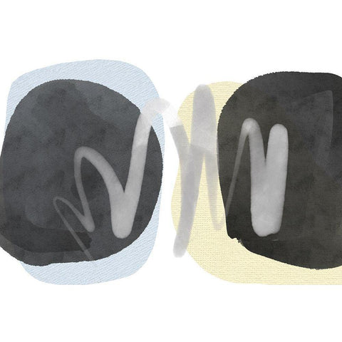 Art Shape Colors design I Black Modern Wood Framed Art Print by Orlov, Irena