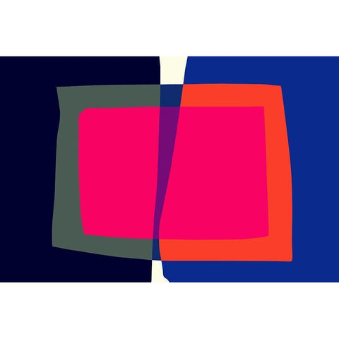 Art Shape Colors design II Black Modern Wood Framed Art Print with Double Matting by Orlov, Irena