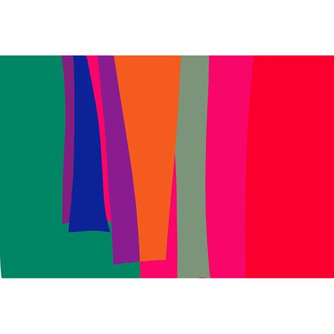 Art Shape Colors design III White Modern Wood Framed Art Print by Orlov, Irena