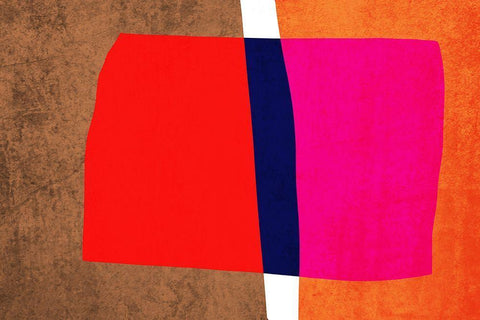 Art Shape Colors design IV White Modern Wood Framed Art Print with Double Matting by Orlov, Irena