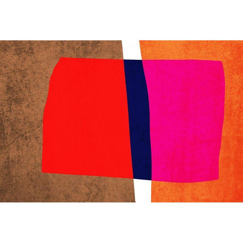 Art Shape Colors design IV White Modern Wood Framed Art Print by Orlov, Irena