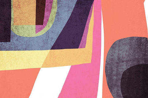 Art Shape Colors design VI Black Ornate Wood Framed Art Print with Double Matting by Orlov, Irena