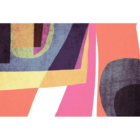 Art Shape Colors design VI White Modern Wood Framed Art Print by Orlov, Irena