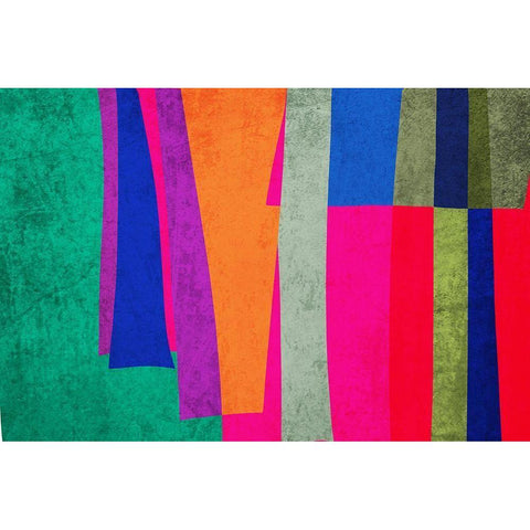 Art Shape Colors design VII Black Modern Wood Framed Art Print by Orlov, Irena