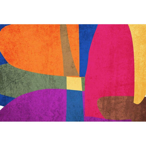 Art Shape Colors design IX Gold Ornate Wood Framed Art Print with Double Matting by Orlov, Irena