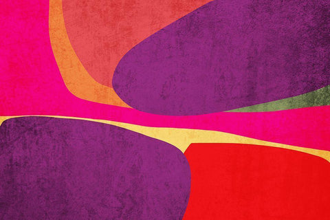 Art Shape Colors design X Black Ornate Wood Framed Art Print with Double Matting by Orlov, Irena