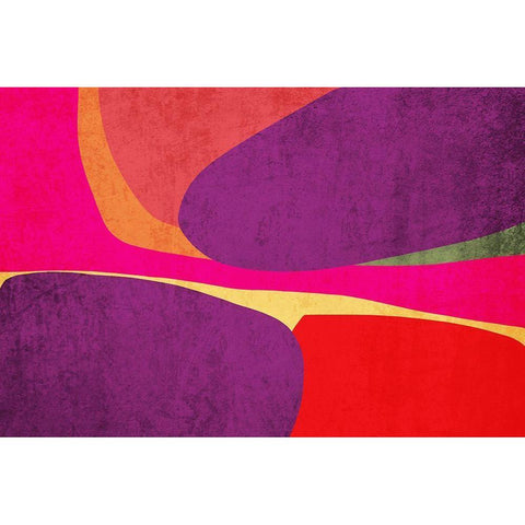 Art Shape Colors design X White Modern Wood Framed Art Print by Orlov, Irena