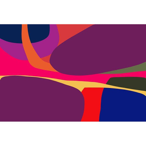 Art Shape Colors design XI White Modern Wood Framed Art Print by Orlov, Irena