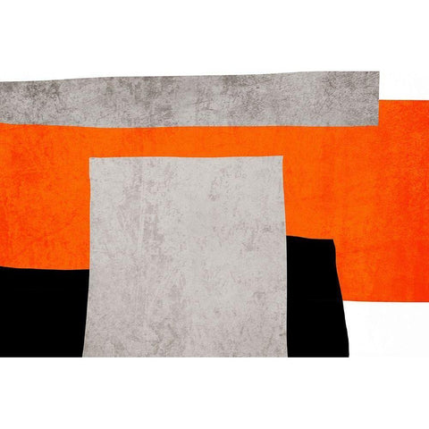 Art Shape Colors design XIV White Modern Wood Framed Art Print by Orlov, Irena