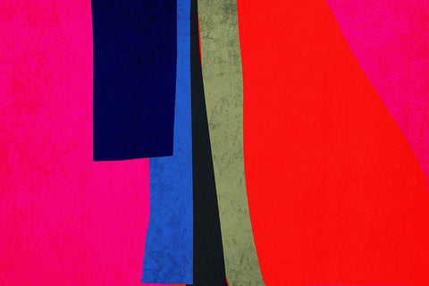 Art Shape Colors design XV Black Ornate Wood Framed Art Print with Double Matting by Orlov, Irena