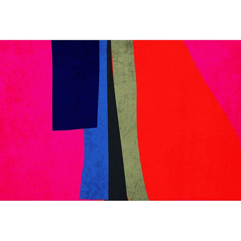 Art Shape Colors design XV White Modern Wood Framed Art Print by Orlov, Irena