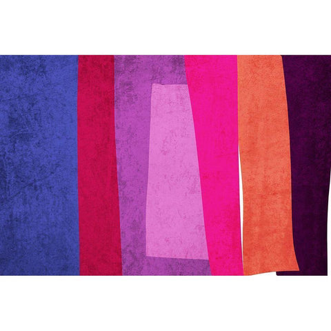 Art Shape Colors design XVI Black Modern Wood Framed Art Print with Double Matting by Orlov, Irena