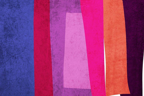 Art Shape Colors design XVI White Modern Wood Framed Art Print with Double Matting by Orlov, Irena