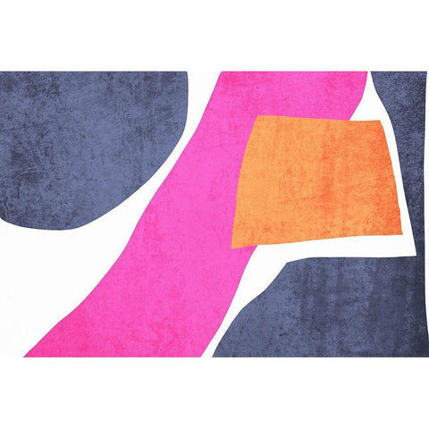 Art Shape Colors design XVII Black Modern Wood Framed Art Print with Double Matting by Orlov, Irena