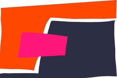 Art Shape Colors design XVIII Black Ornate Wood Framed Art Print with Double Matting by Orlov, Irena