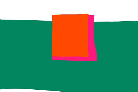 Art Shape Colors design XX Black Ornate Wood Framed Art Print with Double Matting by Orlov, Irena