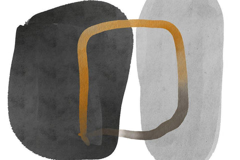 Art Shape Colors design XXIII White Modern Wood Framed Art Print with Double Matting by Orlov, Irena