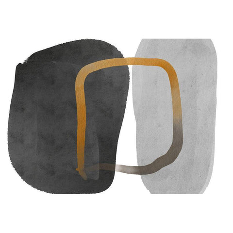 Art Shape Colors design XXIII Black Modern Wood Framed Art Print by Orlov, Irena