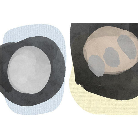 Art Shape Colors design XXIV Black Modern Wood Framed Art Print with Double Matting by Orlov, Irena