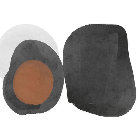 Art Shape Colors design XXV Black Modern Wood Framed Art Print with Double Matting by Orlov, Irena