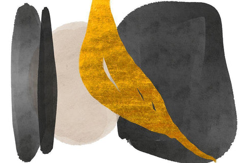 Art Shape Colors design XXVI Black Ornate Wood Framed Art Print with Double Matting by Orlov, Irena