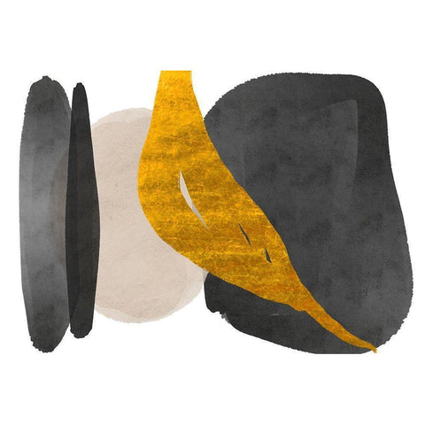 Art Shape Colors design XXVI Black Modern Wood Framed Art Print by Orlov, Irena