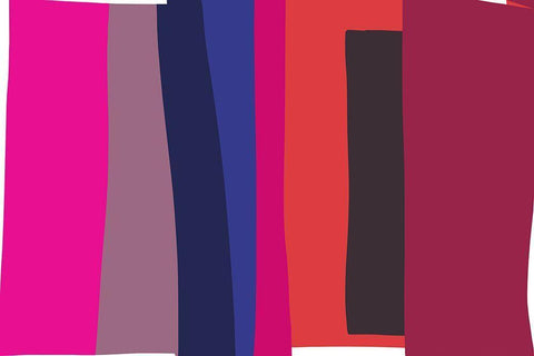 Art Shape Colors Design XXIX White Modern Wood Framed Art Print with Double Matting by Orlov, Irena