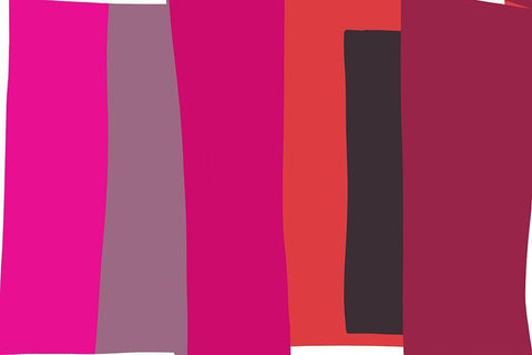 Art Shape Colors Design XXX White Modern Wood Framed Art Print with Double Matting by Orlov, Irena