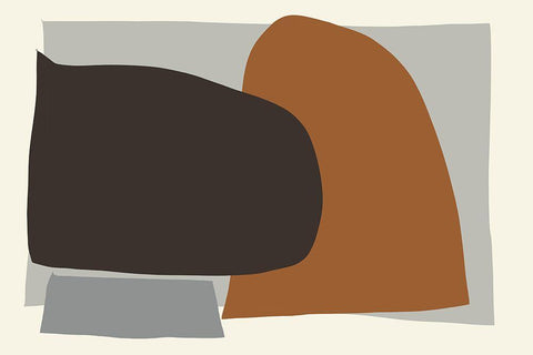 Art Shape Colors Design XXXI Black Ornate Wood Framed Art Print with Double Matting by Orlov, Irena