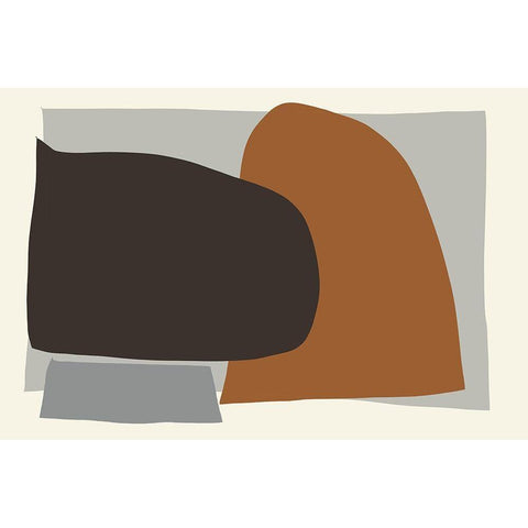 Art Shape Colors Design XXXI White Modern Wood Framed Art Print by Orlov, Irena