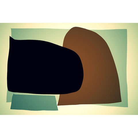 Art Shape Colors Design XXXII White Modern Wood Framed Art Print by Orlov, Irena