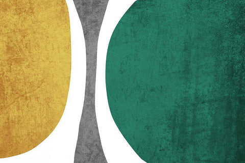 Art Shape Colors Design XXXIII Black Ornate Wood Framed Art Print with Double Matting by Orlov, Irena