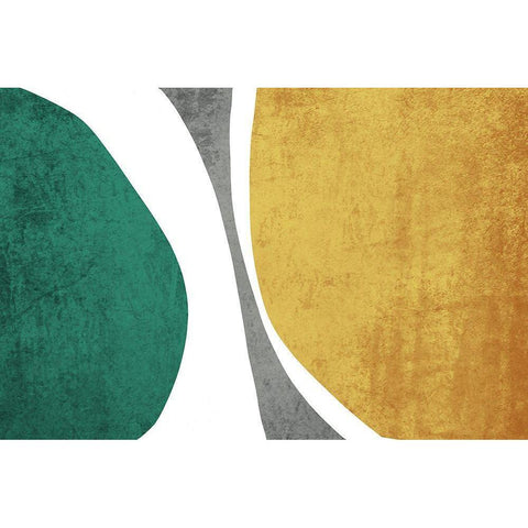 Art Shape Colors Design XXXIV Gold Ornate Wood Framed Art Print with Double Matting by Orlov, Irena