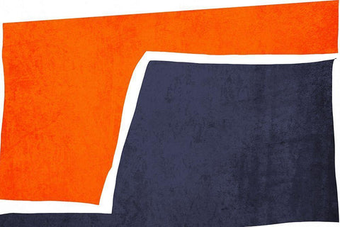 Art Shape Colors Design XXXVII White Modern Wood Framed Art Print with Double Matting by Orlov, Irena