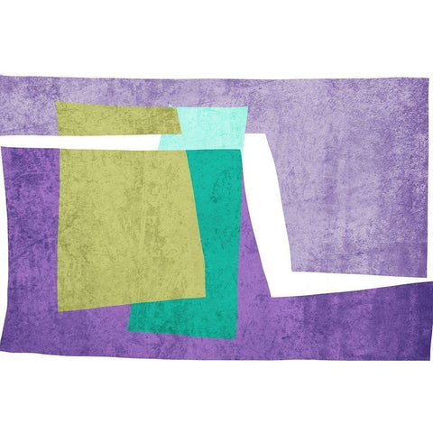 Art Shape Colors Design XXXX White Modern Wood Framed Art Print by Orlov, Irena