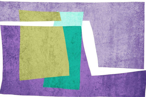 Art Shape Colors Design XXXX White Modern Wood Framed Art Print with Double Matting by Orlov, Irena