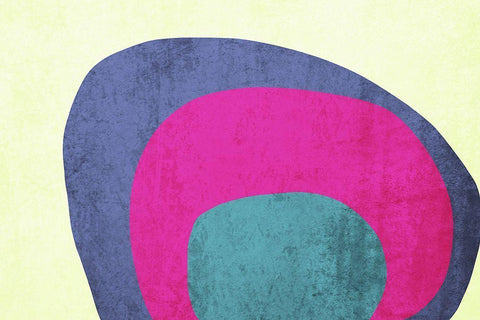 Art Shape Colors Design XXXXI Black Ornate Wood Framed Art Print with Double Matting by Orlov, Irena