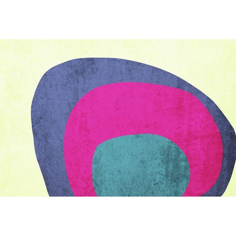 Art Shape Colors Design XXXXI Black Modern Wood Framed Art Print with Double Matting by Orlov, Irena